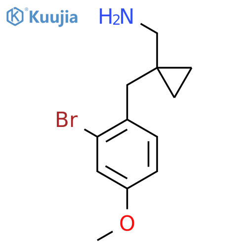 {1-(2-bromo-4-methoxyphenyl)methylcyclopropyl}methanamine structure