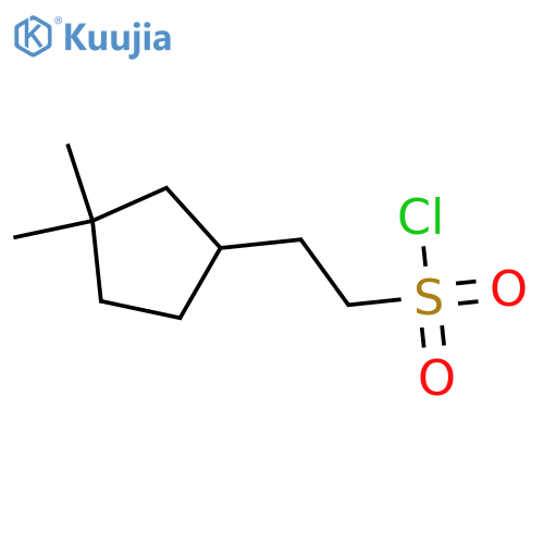 2-(3,3-Dimethylcyclopentyl)ethane-1-sulfonyl chloride structure