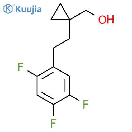 {1-2-(2,4,5-trifluorophenyl)ethylcyclopropyl}methanol structure