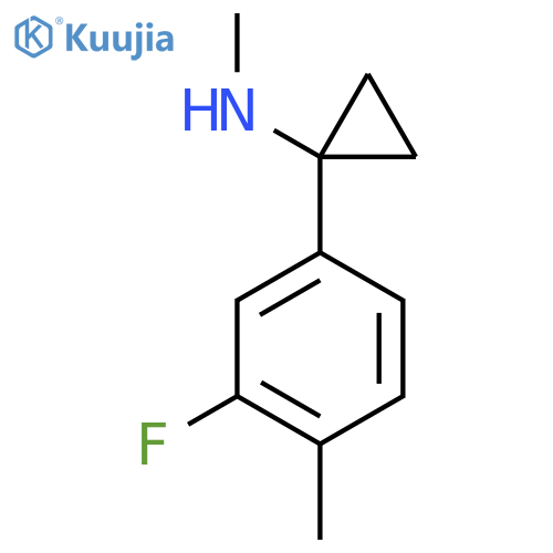 1-(3-fluoro-4-methylphenyl)-N-methylcyclopropan-1-amine structure