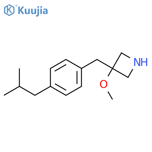 3-methoxy-3-{4-(2-methylpropyl)phenylmethyl}azetidine structure