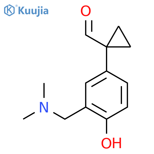 1-{3-(dimethylamino)methyl-4-hydroxyphenyl}cyclopropane-1-carbaldehyde structure