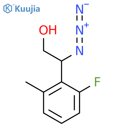 2-azido-2-(2-fluoro-6-methylphenyl)ethan-1-ol structure