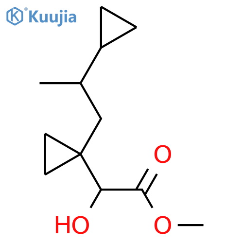 methyl 2-1-(2-cyclopropylpropyl)cyclopropyl-2-hydroxyacetate structure