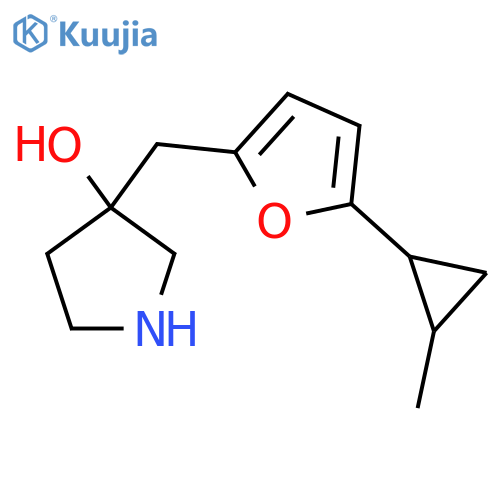 3-{5-(2-methylcyclopropyl)furan-2-ylmethyl}pyrrolidin-3-ol structure