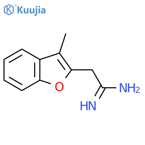 2-(3-methyl-1-benzofuran-2-yl)ethanimidamide structure
