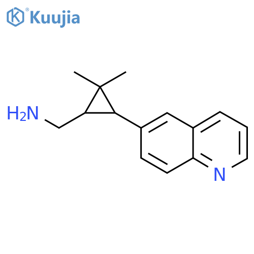 2,2-dimethyl-3-(quinolin-6-yl)cyclopropylmethanamine structure