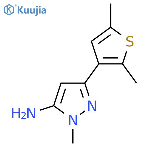 3-(2,5-dimethylthiophen-3-yl)-1-methyl-1H-pyrazol-5-amine structure