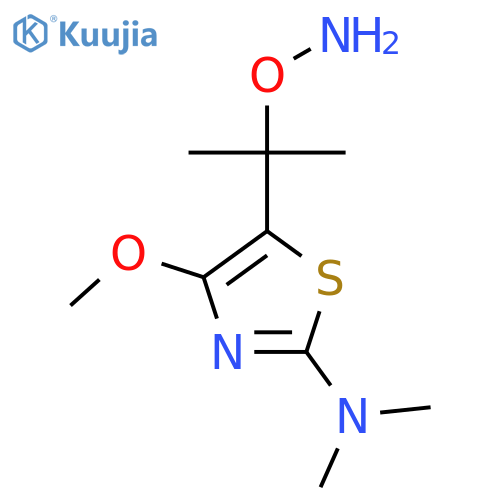 5-2-(aminooxy)propan-2-yl-4-methoxy-N,N-dimethyl-1,3-thiazol-2-amine structure