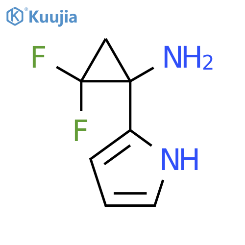2,2-difluoro-1-(1H-pyrrol-2-yl)cyclopropan-1-amine structure