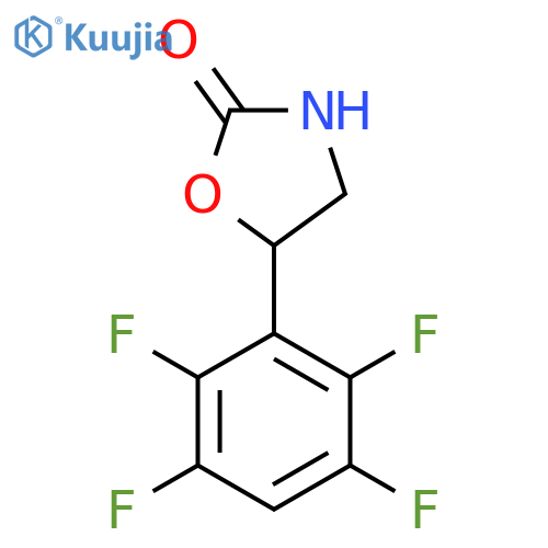 5-(2,3,5,6-tetrafluorophenyl)-1,3-oxazolidin-2-one structure