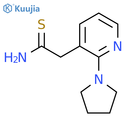 2-2-(pyrrolidin-1-yl)pyridin-3-ylethanethioamide structure