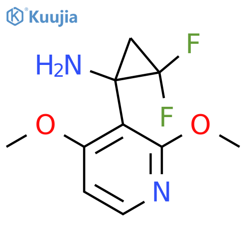 1-(2,4-dimethoxypyridin-3-yl)-2,2-difluorocyclopropan-1-amine structure