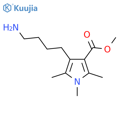 methyl 4-(4-aminobutyl)-1,2,5-trimethyl-1H-pyrrole-3-carboxylate structure