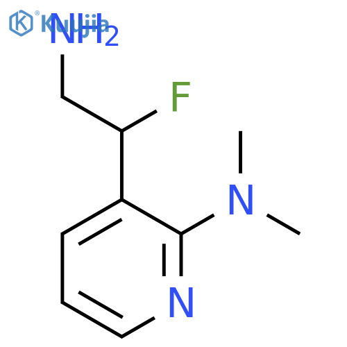 3-(2-amino-1-fluoroethyl)-N,N-dimethylpyridin-2-amine structure