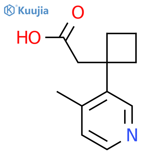 2-1-(4-methylpyridin-3-yl)cyclobutylacetic acid structure