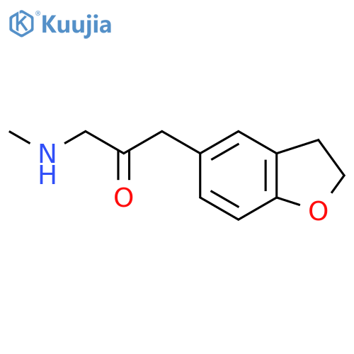 1-(2,3-dihydro-1-benzofuran-5-yl)-3-(methylamino)propan-2-one structure