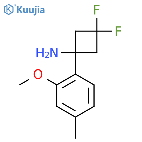 3,3-difluoro-1-(2-methoxy-4-methylphenyl)cyclobutan-1-amine structure