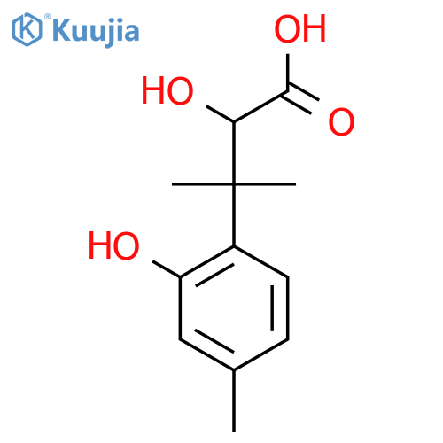 2-Hydroxy-3-(2-hydroxy-4-methylphenyl)-3-methylbutanoic acid structure