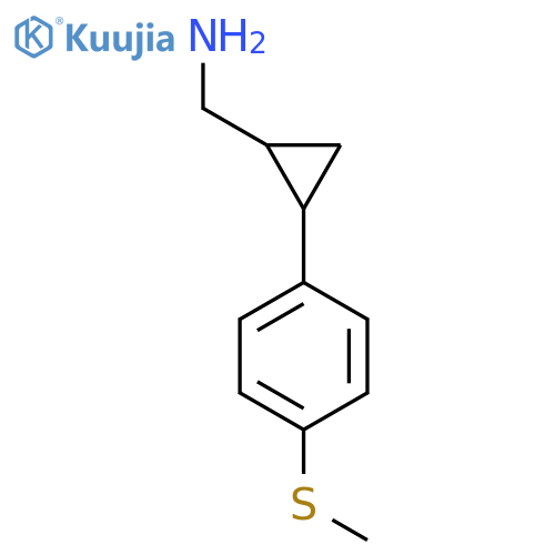 {2-4-(methylsulfanyl)phenylcyclopropyl}methanamine structure