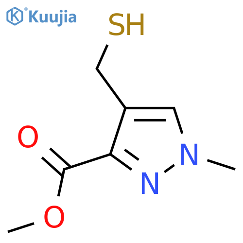 methyl 1-methyl-4-(sulfanylmethyl)-1H-pyrazole-3-carboxylate structure