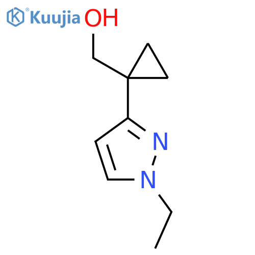 1-(1-ethyl-1H-pyrazol-3-yl)cyclopropylmethanol structure