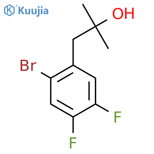 1-(2-bromo-4,5-difluorophenyl)-2-methylpropan-2-ol structure