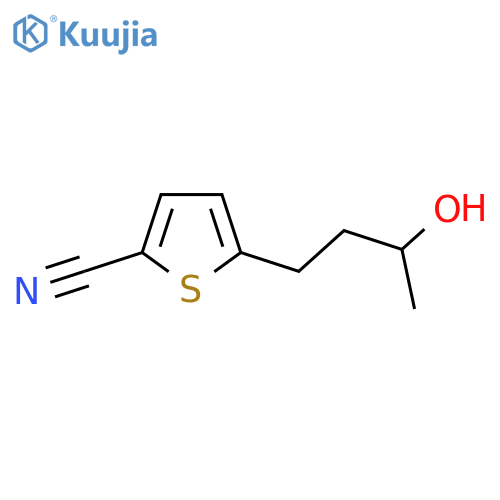 5-(3-Hydroxybutyl)thiophene-2-carbonitrile structure