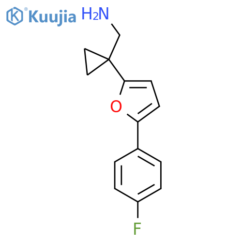 {1-5-(4-fluorophenyl)furan-2-ylcyclopropyl}methanamine structure