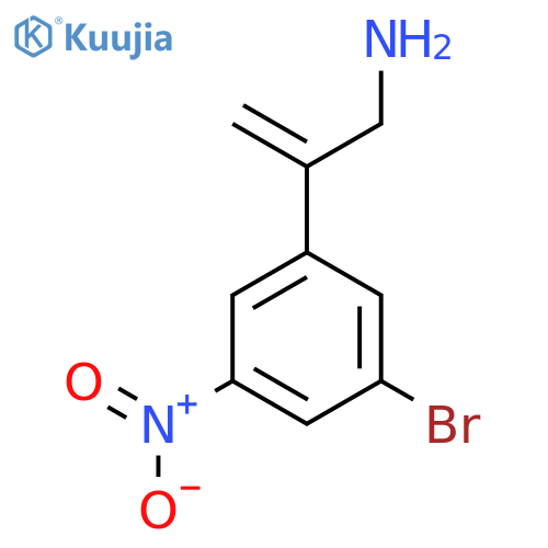 2-(3-bromo-5-nitrophenyl)prop-2-en-1-amine structure