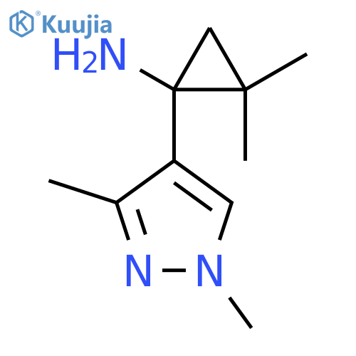 1-(1,3-dimethyl-1H-pyrazol-4-yl)-2,2-dimethylcyclopropan-1-amine structure