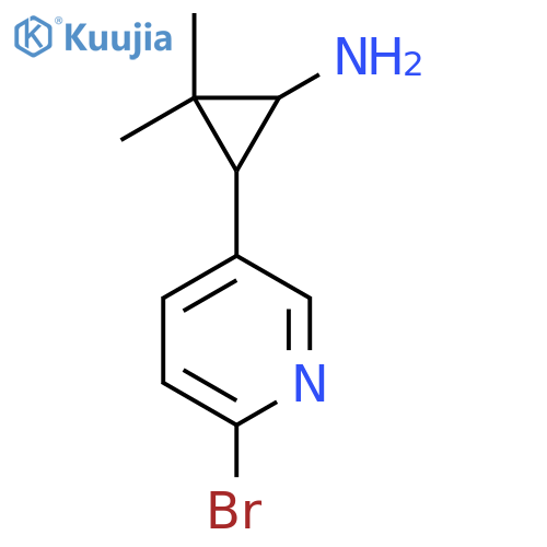3-(6-bromopyridin-3-yl)-2,2-dimethylcyclopropan-1-amine structure