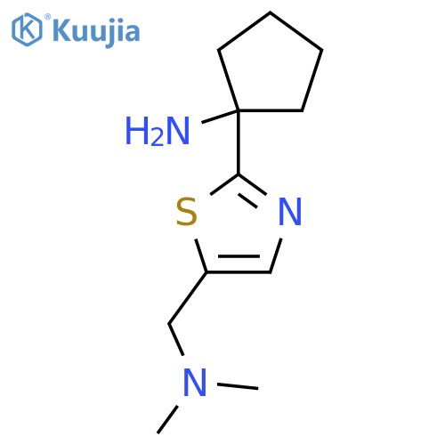 1-{5-(dimethylamino)methyl-1,3-thiazol-2-yl}cyclopentan-1-amine structure