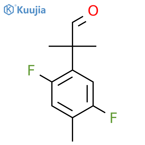 2-(2,5-difluoro-4-methylphenyl)-2-methylpropanal structure