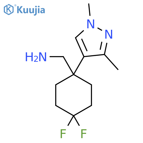 1-(1,3-dimethyl-1H-pyrazol-4-yl)-4,4-difluorocyclohexylmethanamine structure