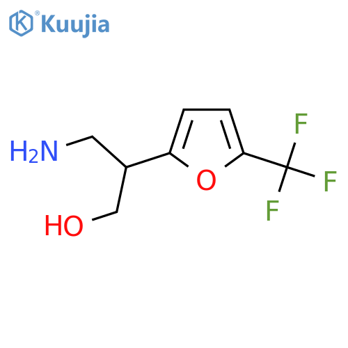 3-amino-2-5-(trifluoromethyl)furan-2-ylpropan-1-ol structure