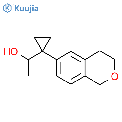1-1-(3,4-dihydro-1H-2-benzopyran-6-yl)cyclopropylethan-1-ol structure