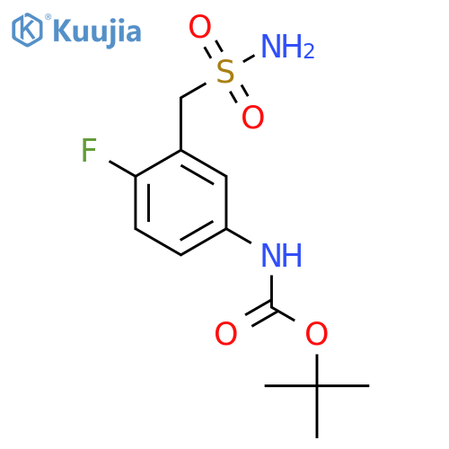 tert-butyl N-4-fluoro-3-(sulfamoylmethyl)phenylcarbamate structure