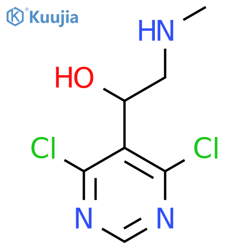 1-(4,6-dichloropyrimidin-5-yl)-2-(methylamino)ethan-1-ol structure