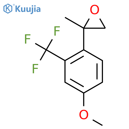2-4-methoxy-2-(trifluoromethyl)phenyl-2-methyloxirane structure