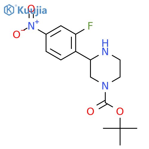 tert-butyl 3-(2-fluoro-4-nitrophenyl)piperazine-1-carboxylate structure