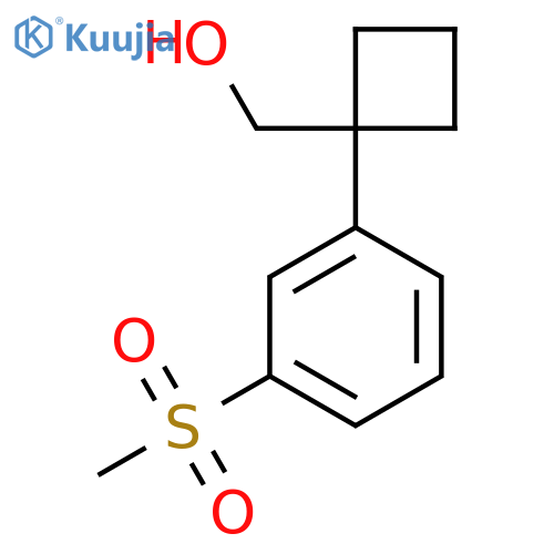 1-(3-methanesulfonylphenyl)cyclobutylmethanol structure