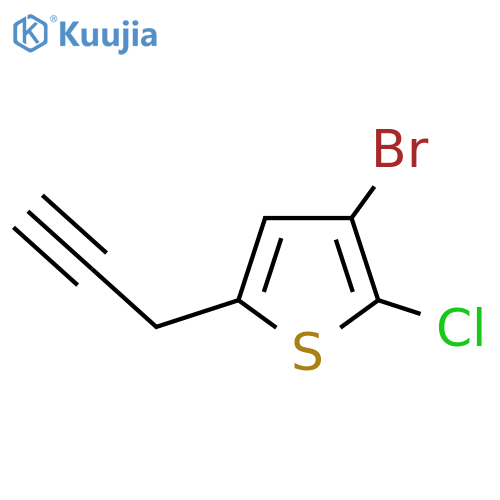 3-bromo-2-chloro-5-(prop-2-yn-1-yl)thiophene structure