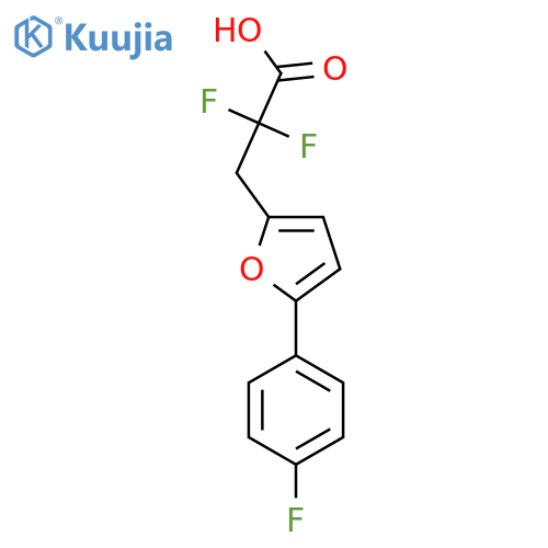 2,2-difluoro-3-5-(4-fluorophenyl)furan-2-ylpropanoic acid structure