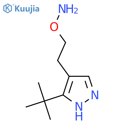 O-2-(3-tert-butyl-1H-pyrazol-4-yl)ethylhydroxylamine structure