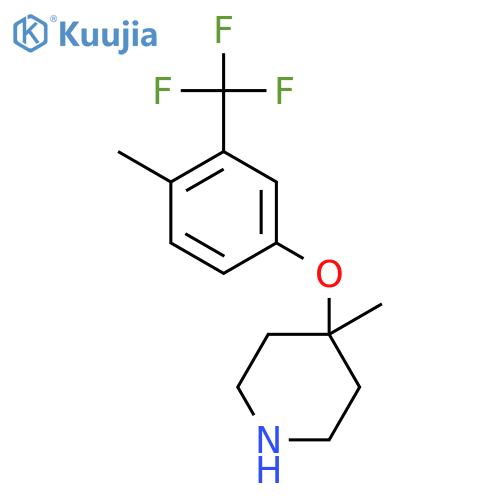 4-methyl-4-4-methyl-3-(trifluoromethyl)phenoxypiperidine structure