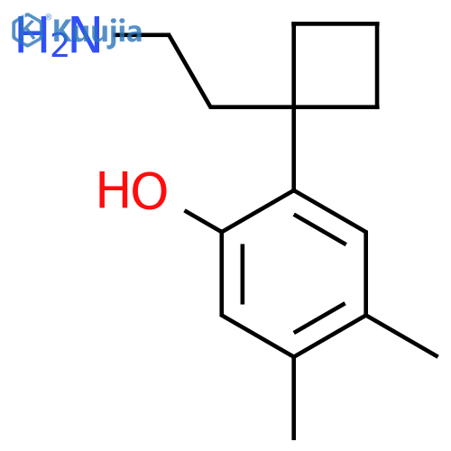 2-1-(2-aminoethyl)cyclobutyl-4,5-dimethylphenol structure