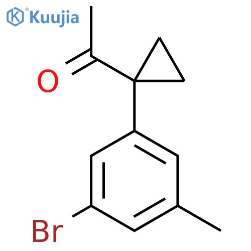 1-1-(3-bromo-5-methylphenyl)cyclopropylethan-1-one structure