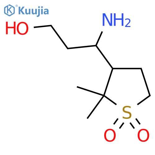 3-(1-amino-3-hydroxypropyl)-2,2-dimethyl-1lambda6-thiolane-1,1-dione structure