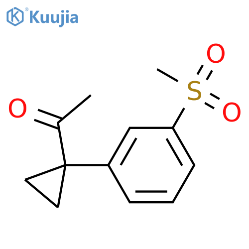 1-1-(3-methanesulfonylphenyl)cyclopropylethan-1-one structure